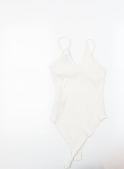 New Look Womens White   Babydoll Bodysuit Size 6