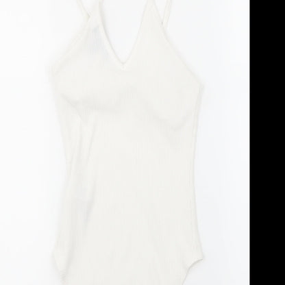 New Look Womens White   Babydoll Bodysuit Size 6