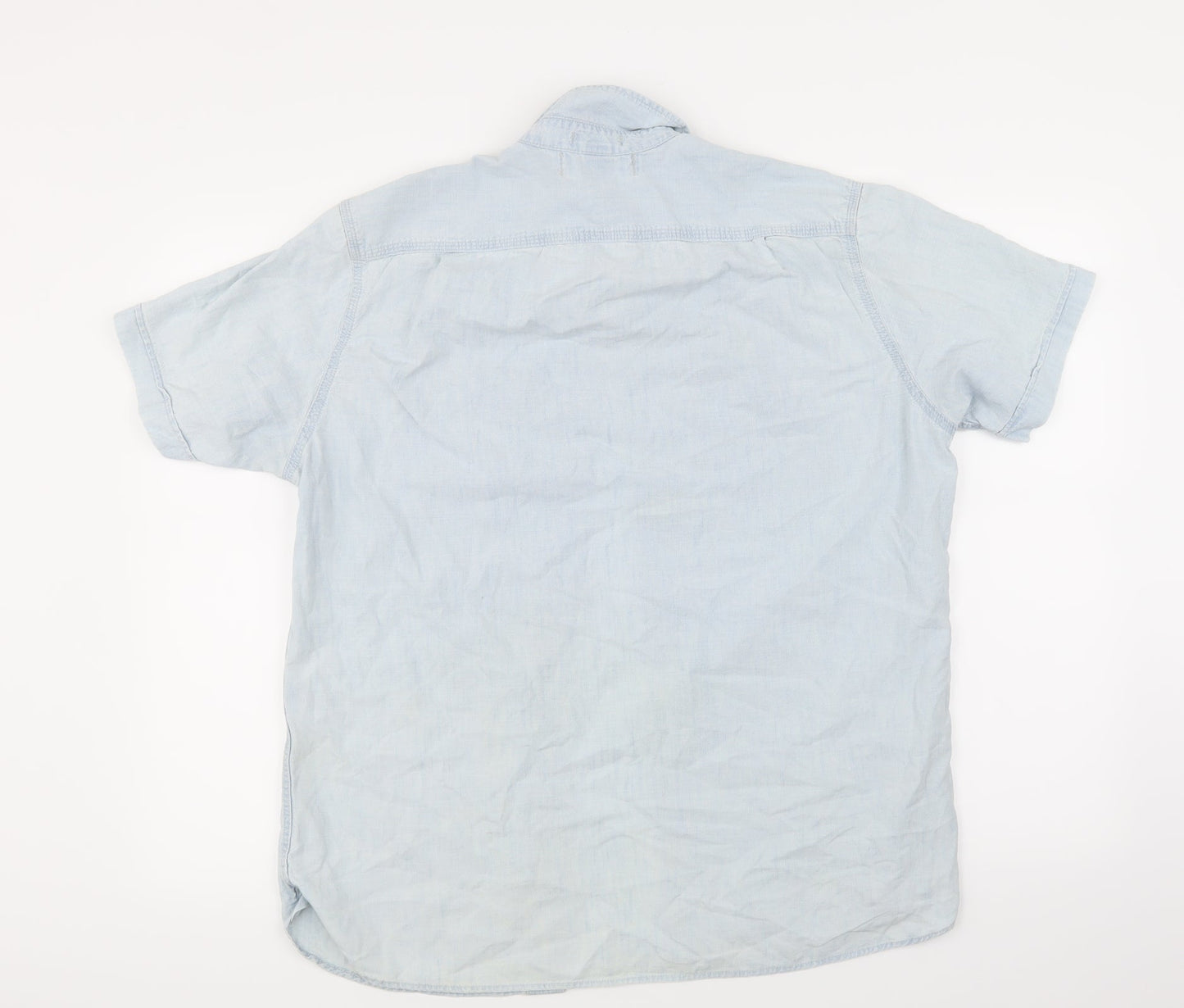 Womens UK Size M LOGG Blue Basic Button-Up