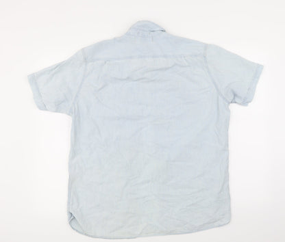 Womens UK Size M LOGG Blue Basic Button-Up