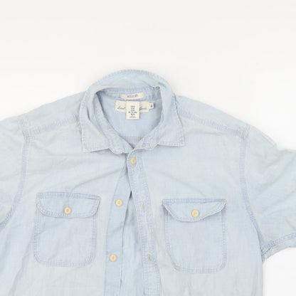 Womens UK Size M LOGG Blue Basic Button-Up