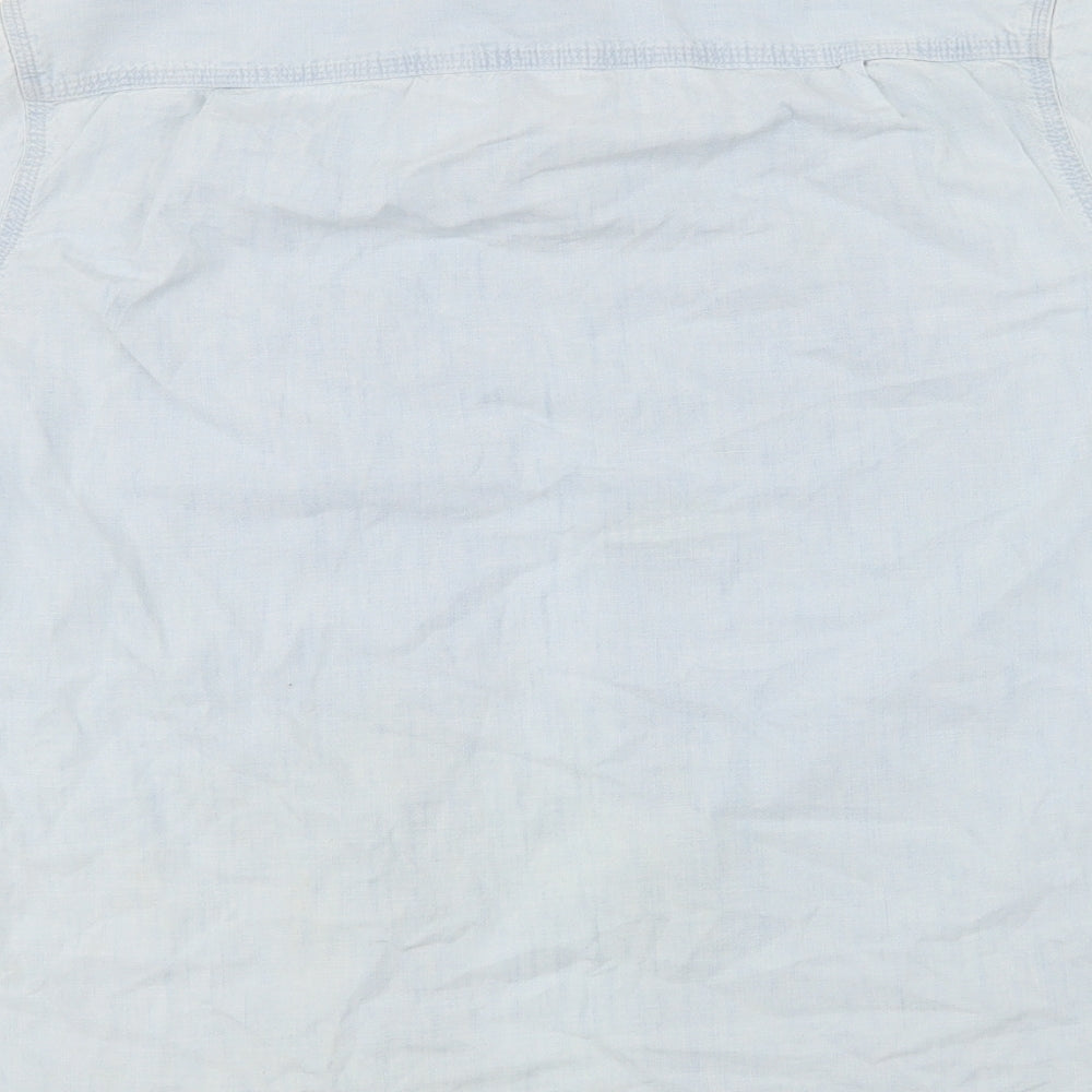 Womens UK Size M LOGG Blue Basic Button-Up
