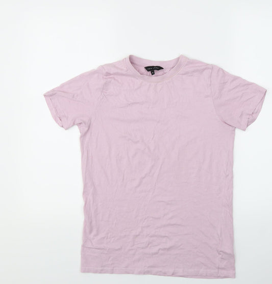 Womens UK Size 6 New Look Pink Basic T-Shirt