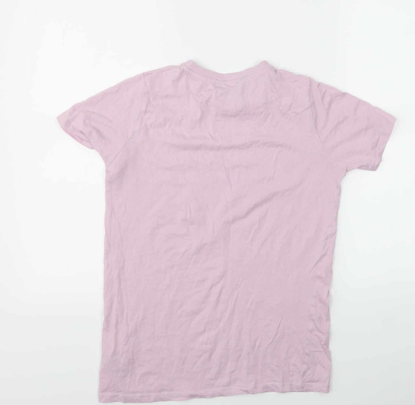 Womens UK Size 6 New Look Pink Basic T-Shirt