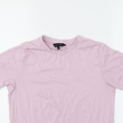 Womens UK Size 6 New Look Pink Basic T-Shirt