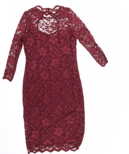 Preworn Womens Red Paisley  A-Line