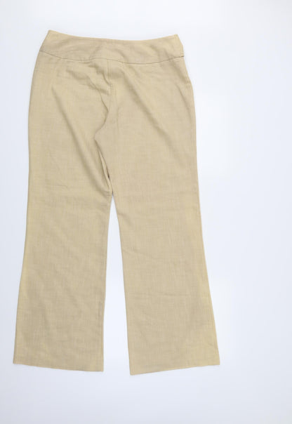 AMARANTO Womens Brown   Trousers  Size 14 L30 in