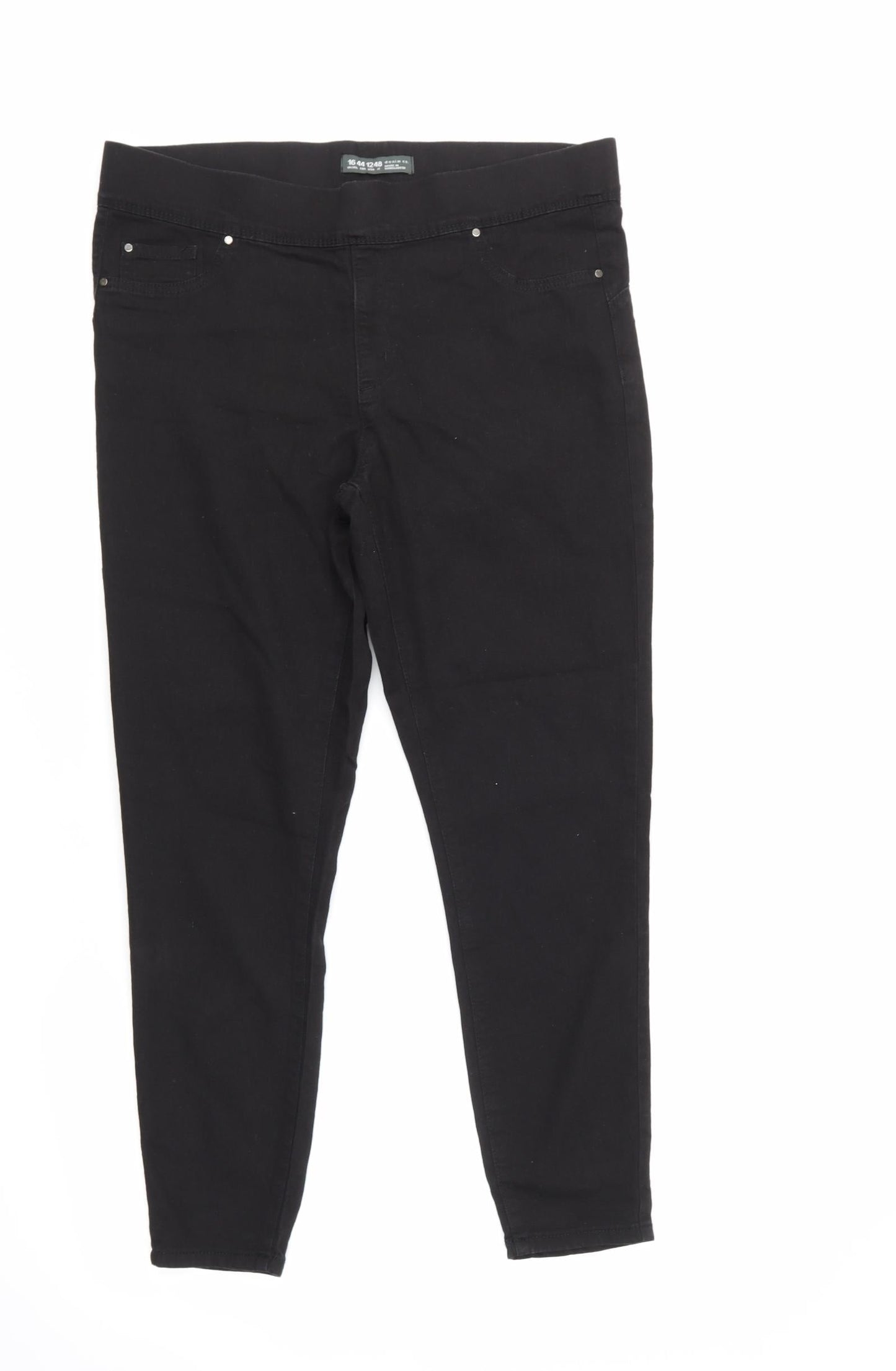 Womens UK Size 16 Denim & Co. Regular Fit  Black Trousers