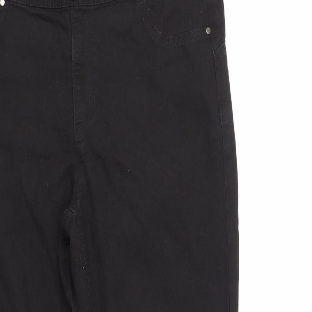 Womens UK Size 16 Denim & Co. Regular Fit  Black Trousers