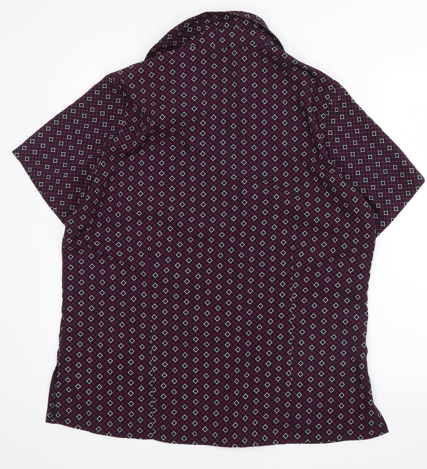 Womens UK Size 16 Vortex Purple Basic Button-Up