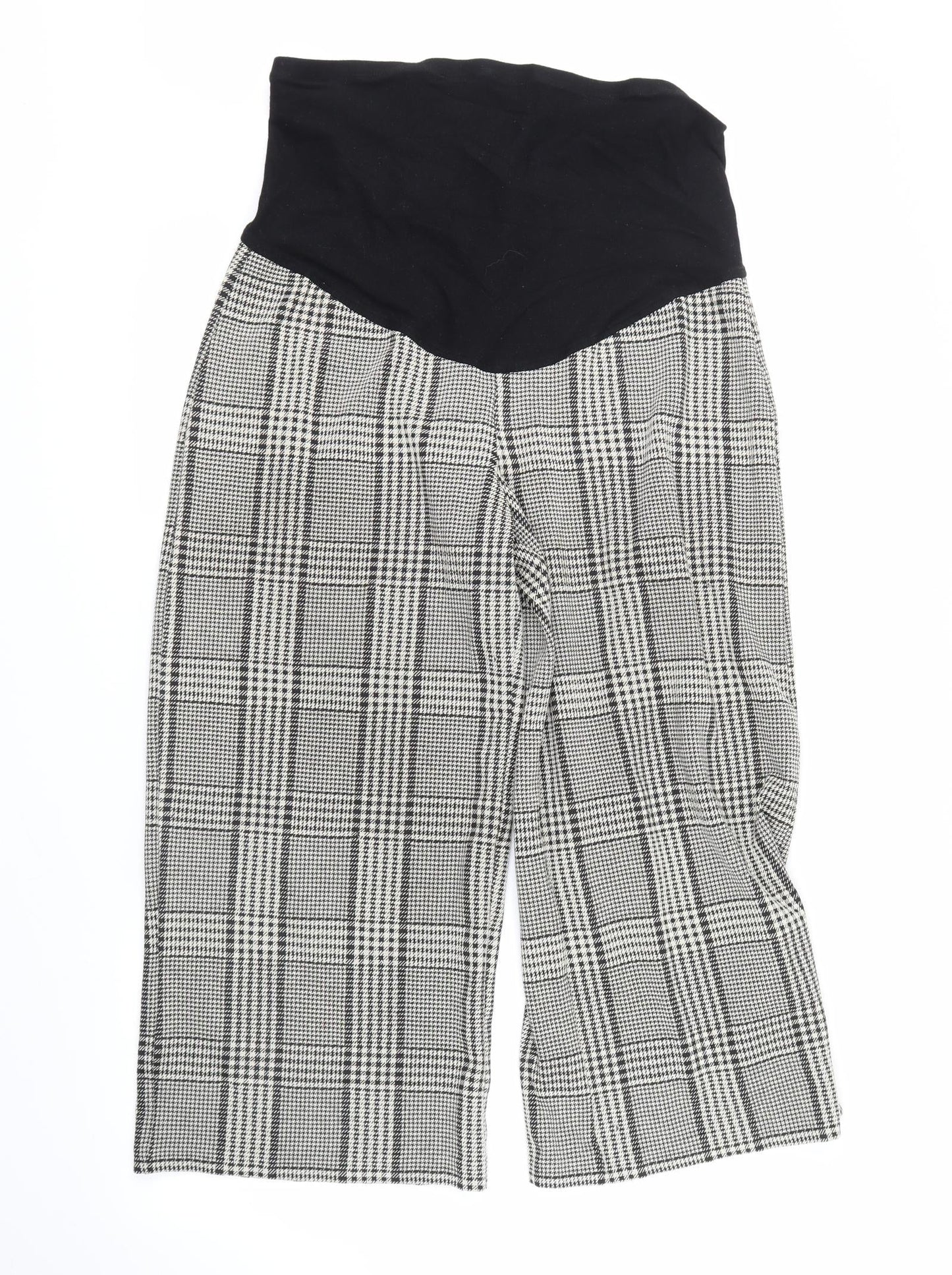Womens UK Size M H&M Regular Fit Cropped Beige Trousers