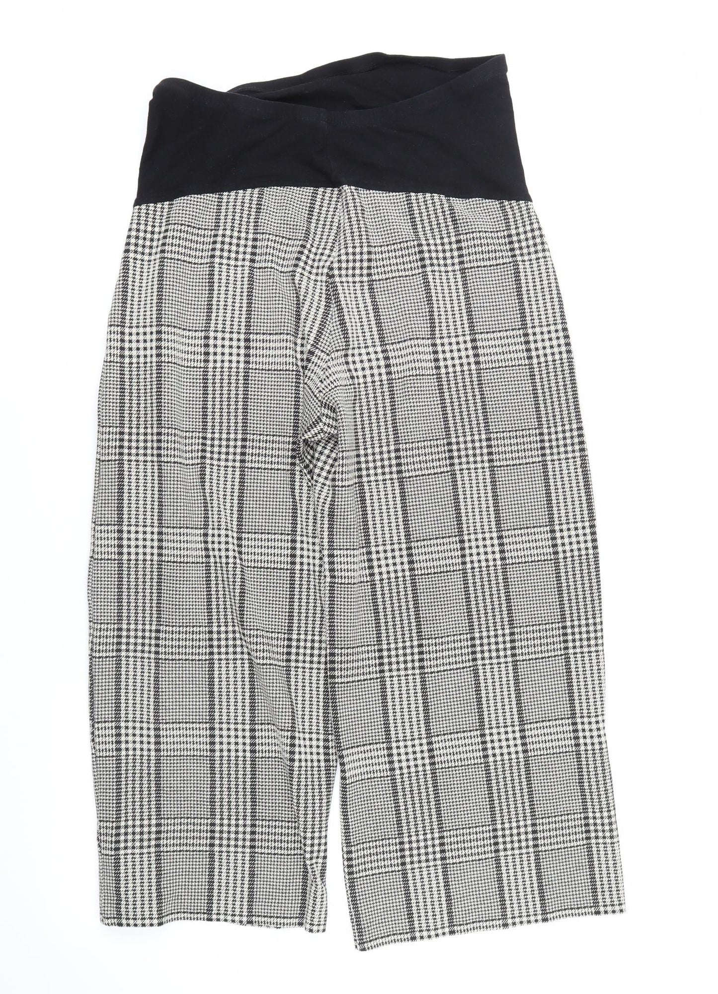 Womens UK Size M H&M Regular Fit Cropped Beige Trousers
