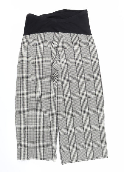 Womens UK Size M H&M Regular Fit Cropped Beige Trousers