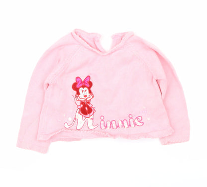 Marks and Spencer  Pink   Cardigan Jumper Size 12-18 Months  - minnie mouse