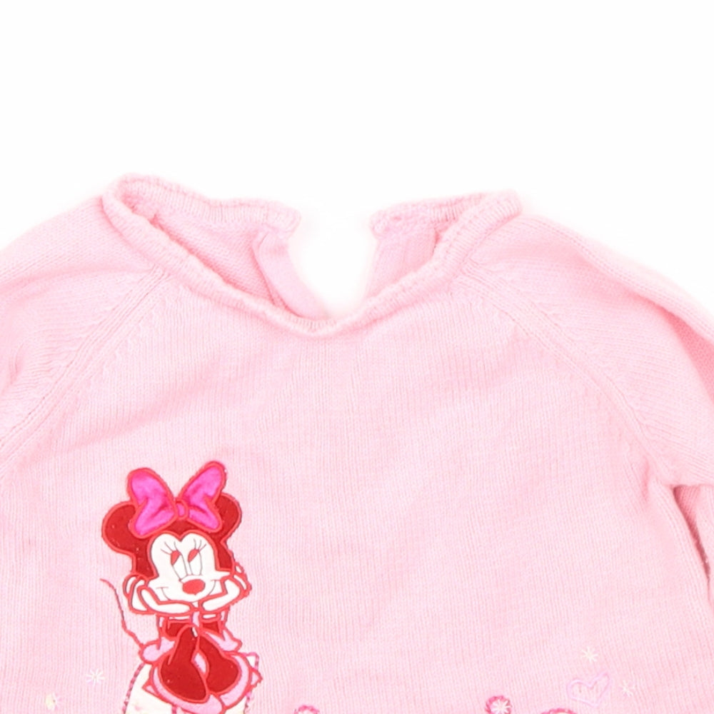Marks and Spencer  Pink   Cardigan Jumper Size 12-18 Months  - minnie mouse