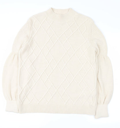 Papaya Womens White   Pullover Jumper Size L