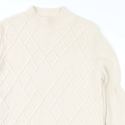 Papaya Womens White   Pullover Jumper Size L