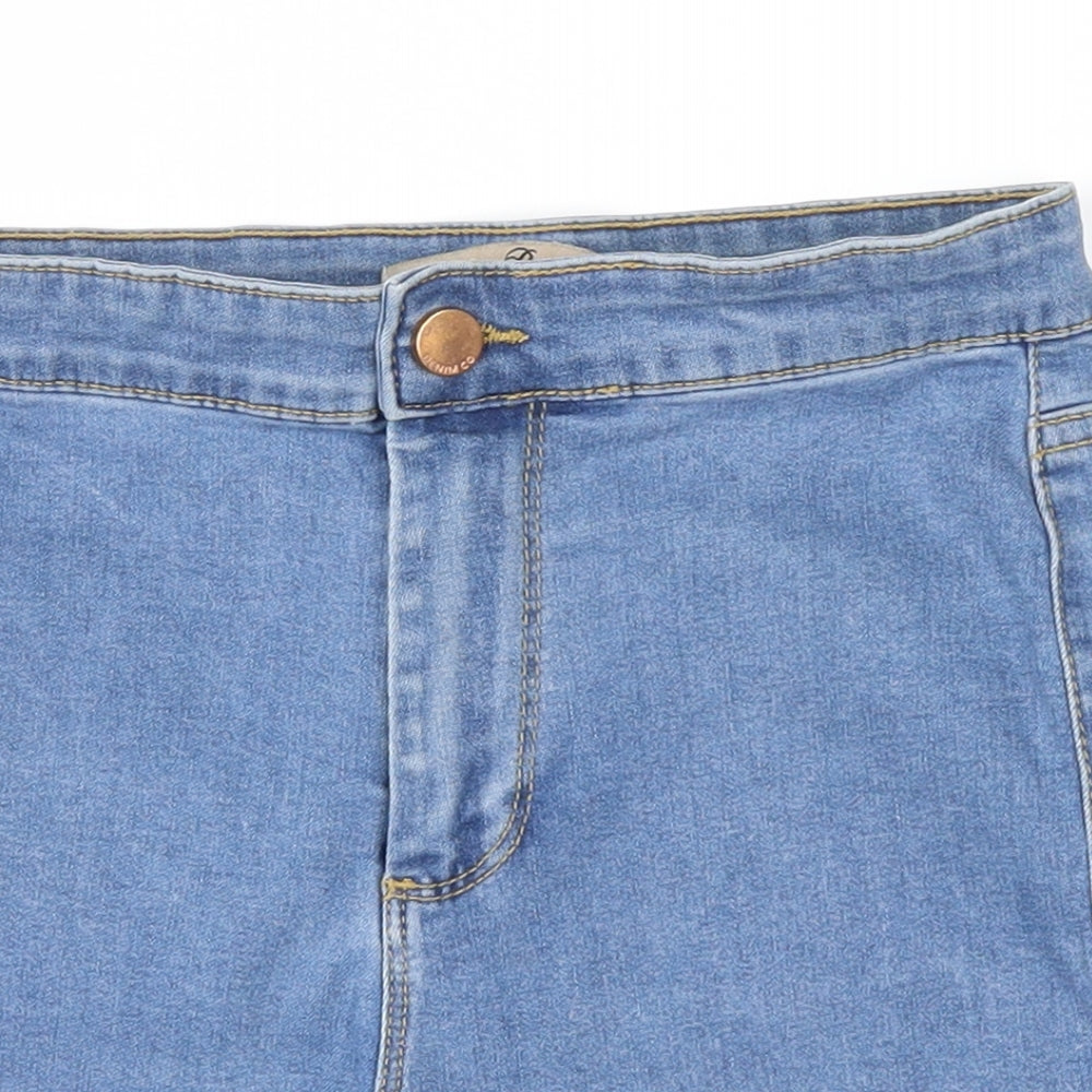 denim co Womens Blue  Denim Hot Pants Shorts Size 8