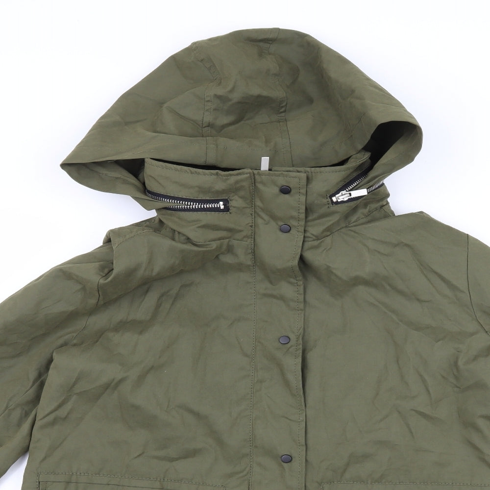 FOREVER 21 Womens Green   Trench Coat Coat Size S