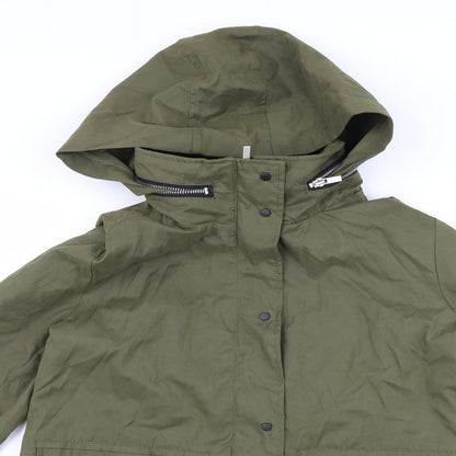 FOREVER 21 Womens Green   Trench Coat Coat Size S