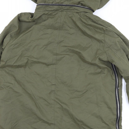 FOREVER 21 Womens Green   Trench Coat Coat Size S