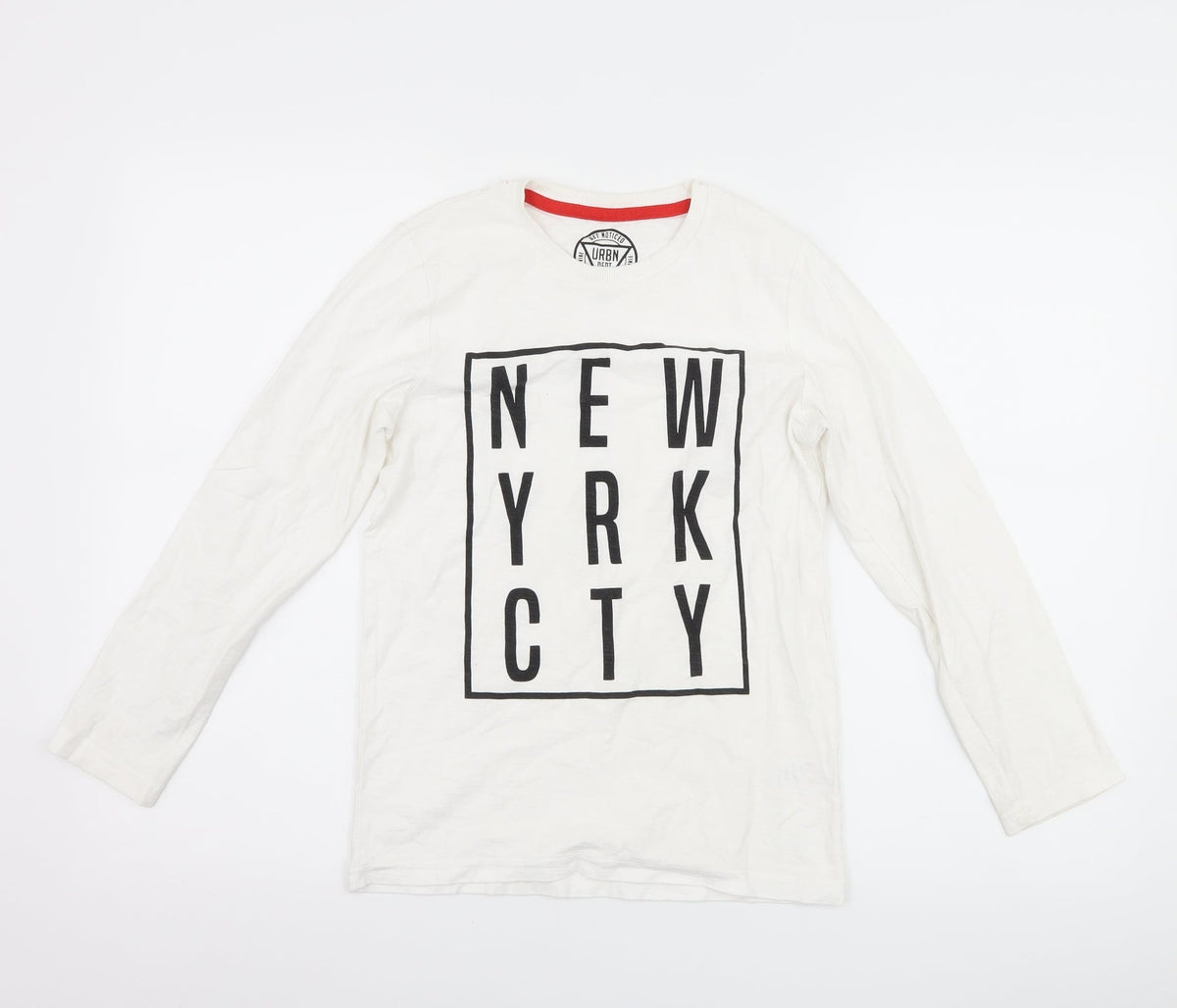 Matalan Boys White   Basic T-Shirt Size 10 Years  - New york