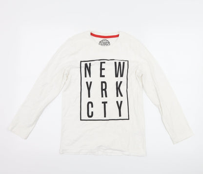 Matalan Boys White   Basic T-Shirt Size 10 Years  - New york
