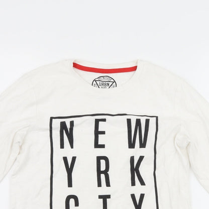 Matalan Boys White   Basic T-Shirt Size 10 Years  - New york