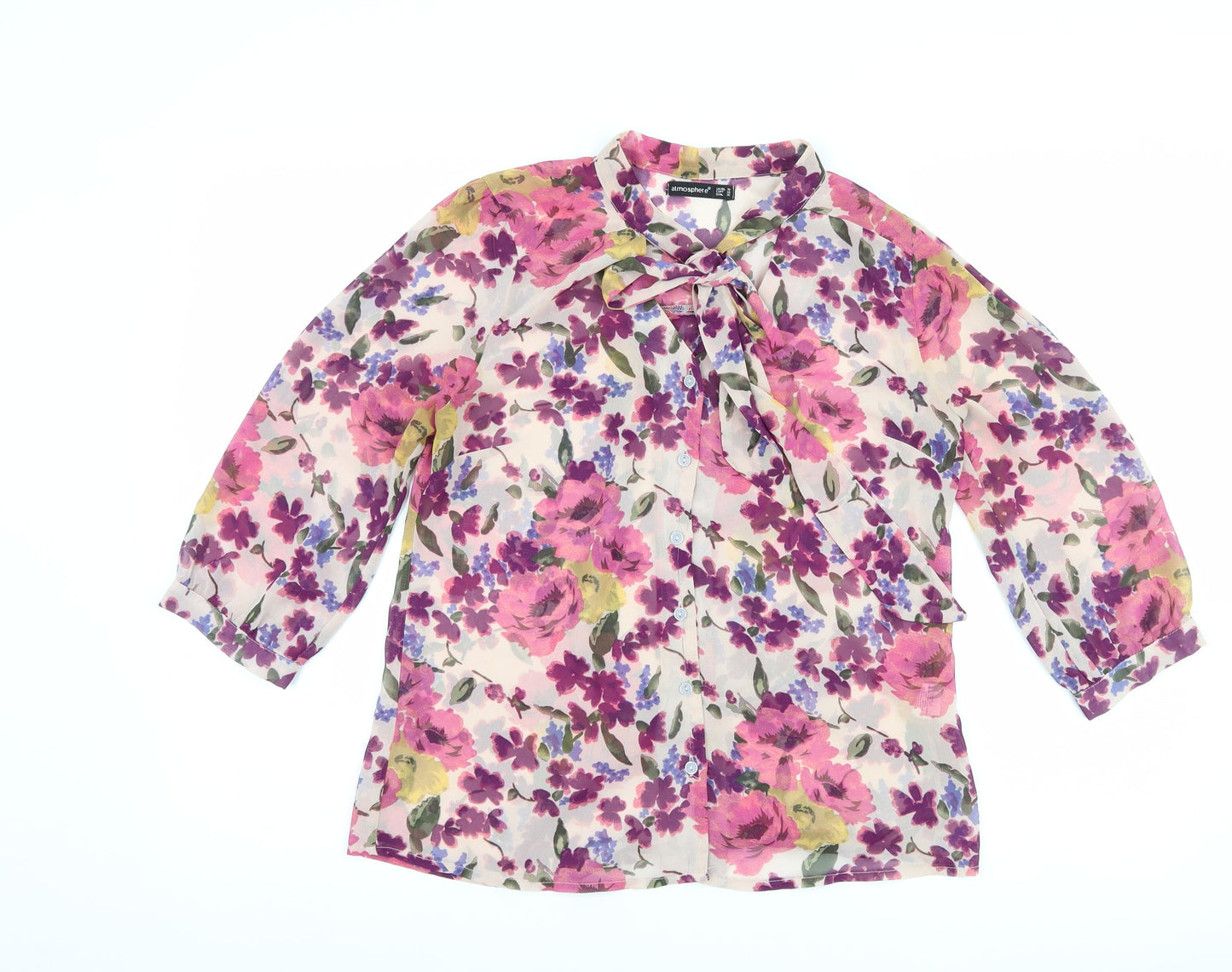 Womens UK Size 10 Atmosphere Pink Basic Blouse