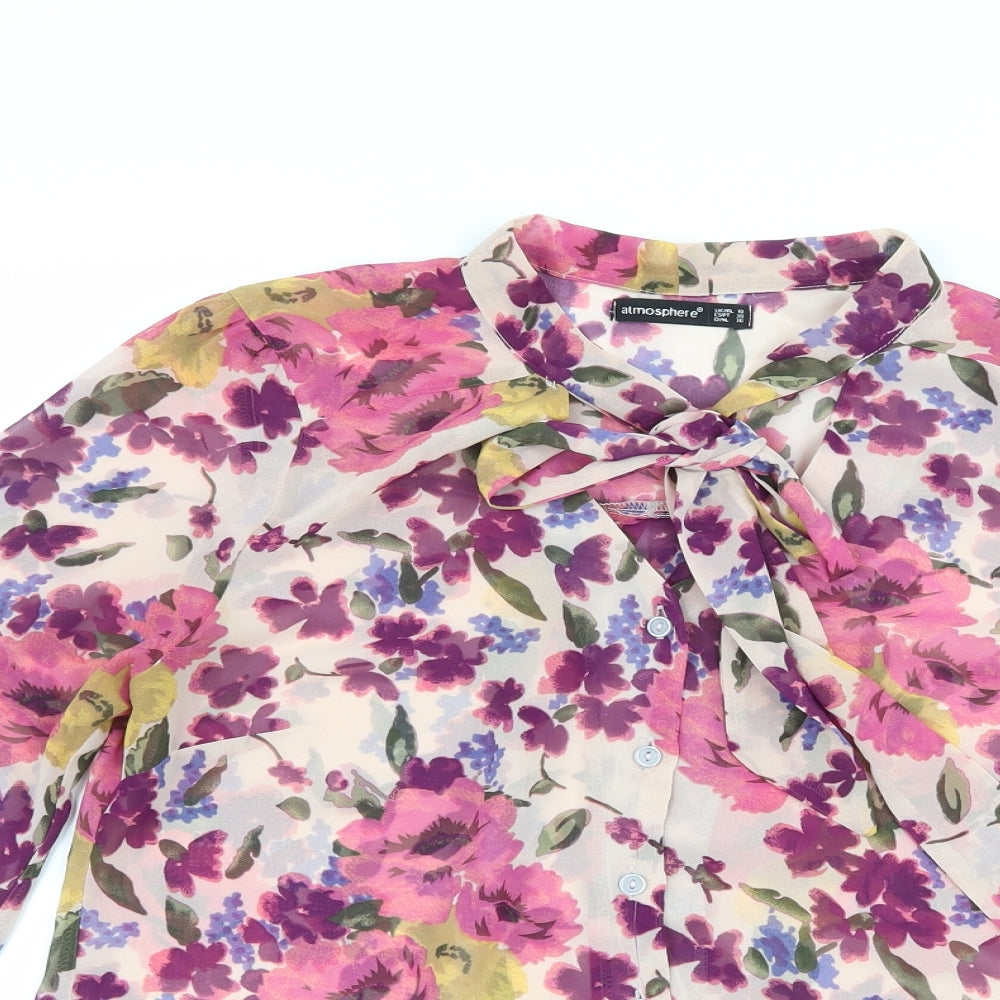 Womens UK Size 10 Atmosphere Pink Basic Blouse