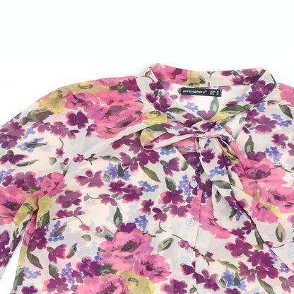 Womens UK Size 10 Atmosphere Pink Basic Blouse