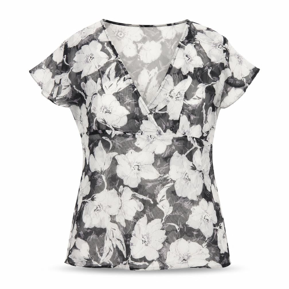 Womens UK Size XL Reflections Black Basic Blouse