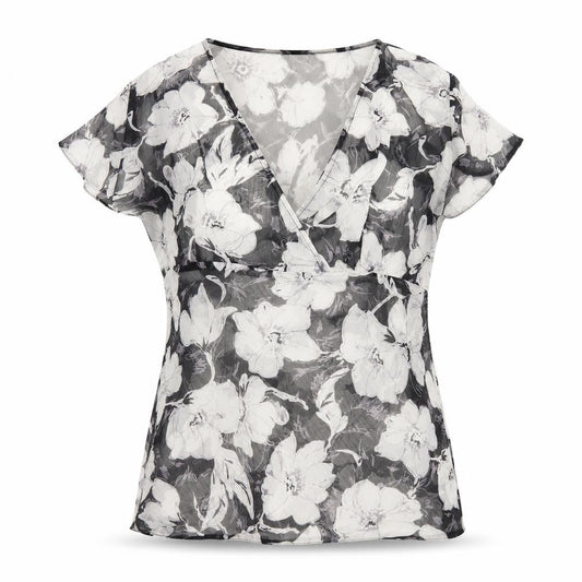 Womens UK Size XL Reflections Black Basic Blouse