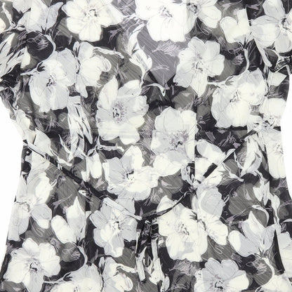 Womens UK Size XL Reflections Black Basic Blouse