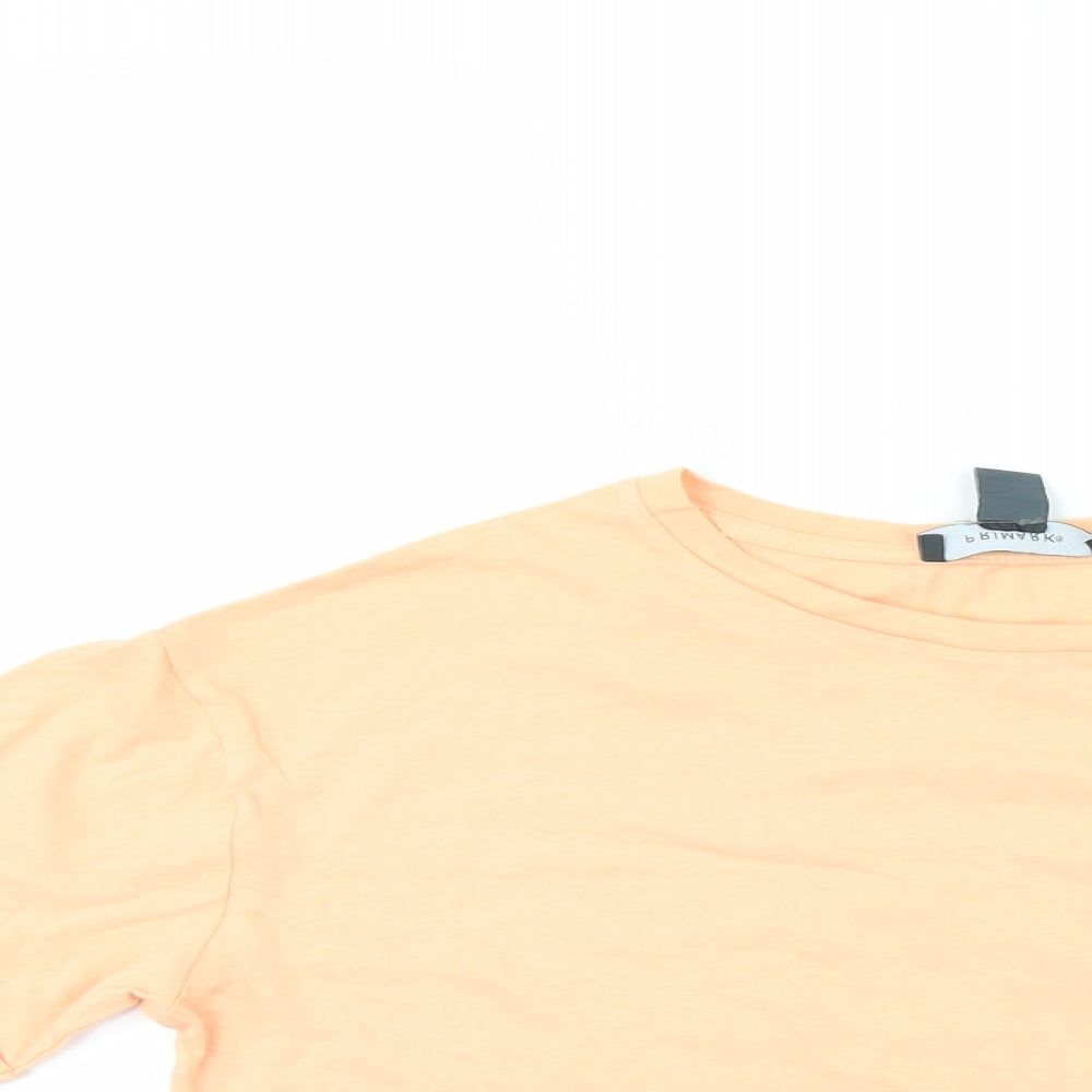 Primark Womens Orange   Cropped T-Shirt Size 2XS