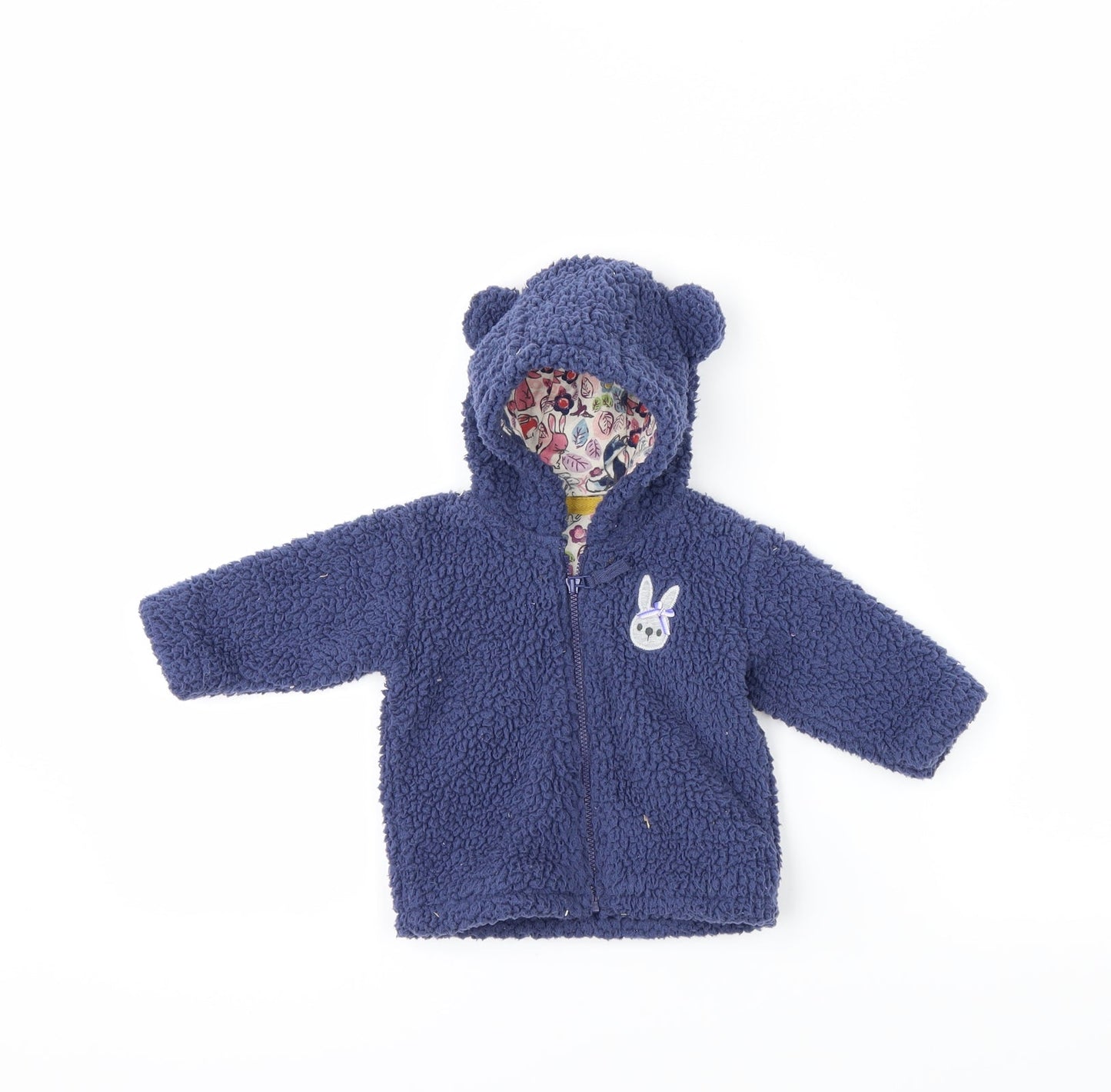 NEXT Girls Blue  Fleece Jacket  Size 0-3 Months  - rabbit
