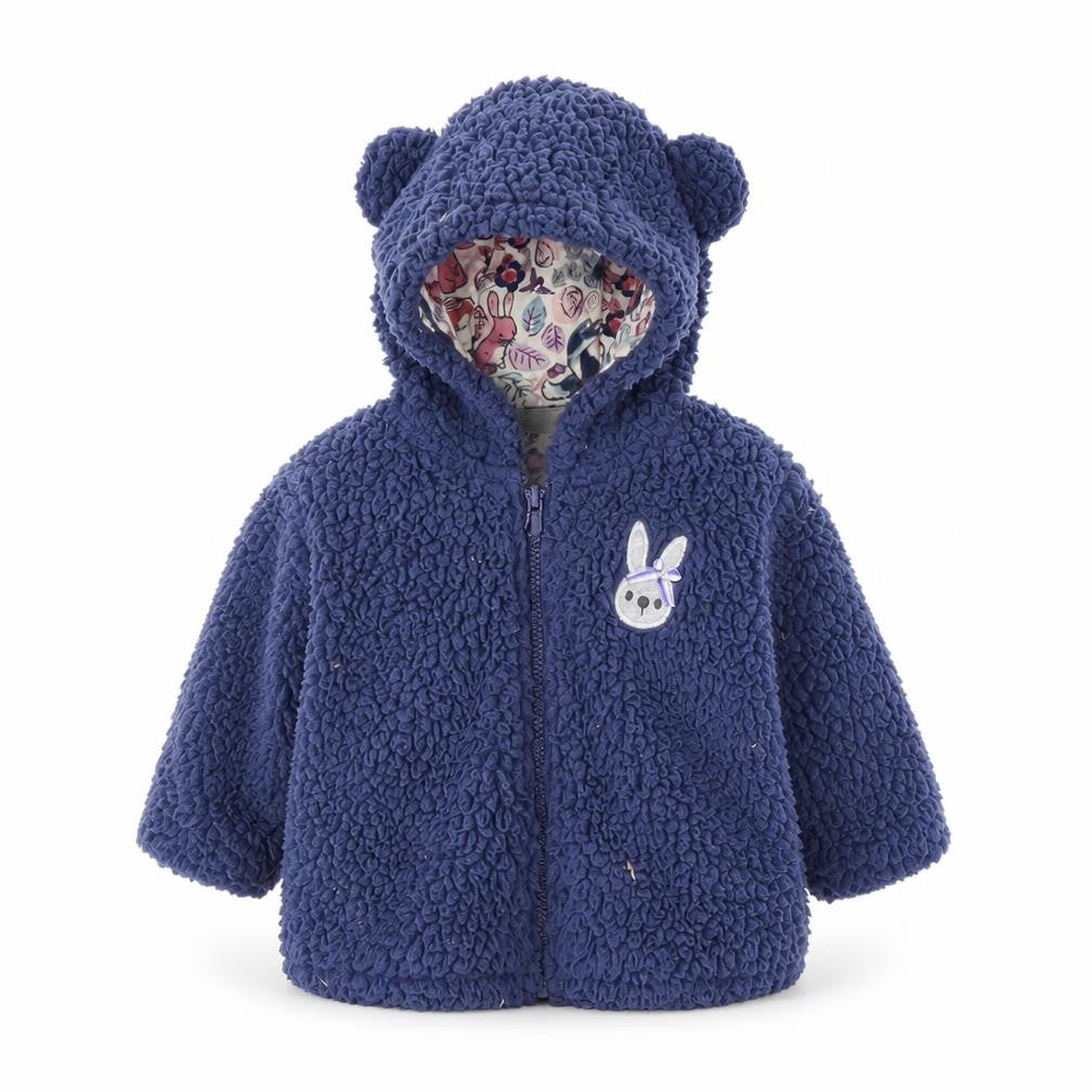 Next Girls Blue  Fleece Jacket  Size 0-3 Months  - rabbit