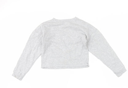 pep & Co Girls Grey   Pullover Sweatshirt Size 10-11 Years  - Unicorn
