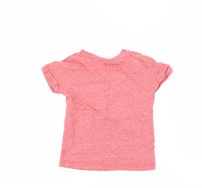 George Boys Red   Basic T-Shirt Size 3-4 Years  - monster