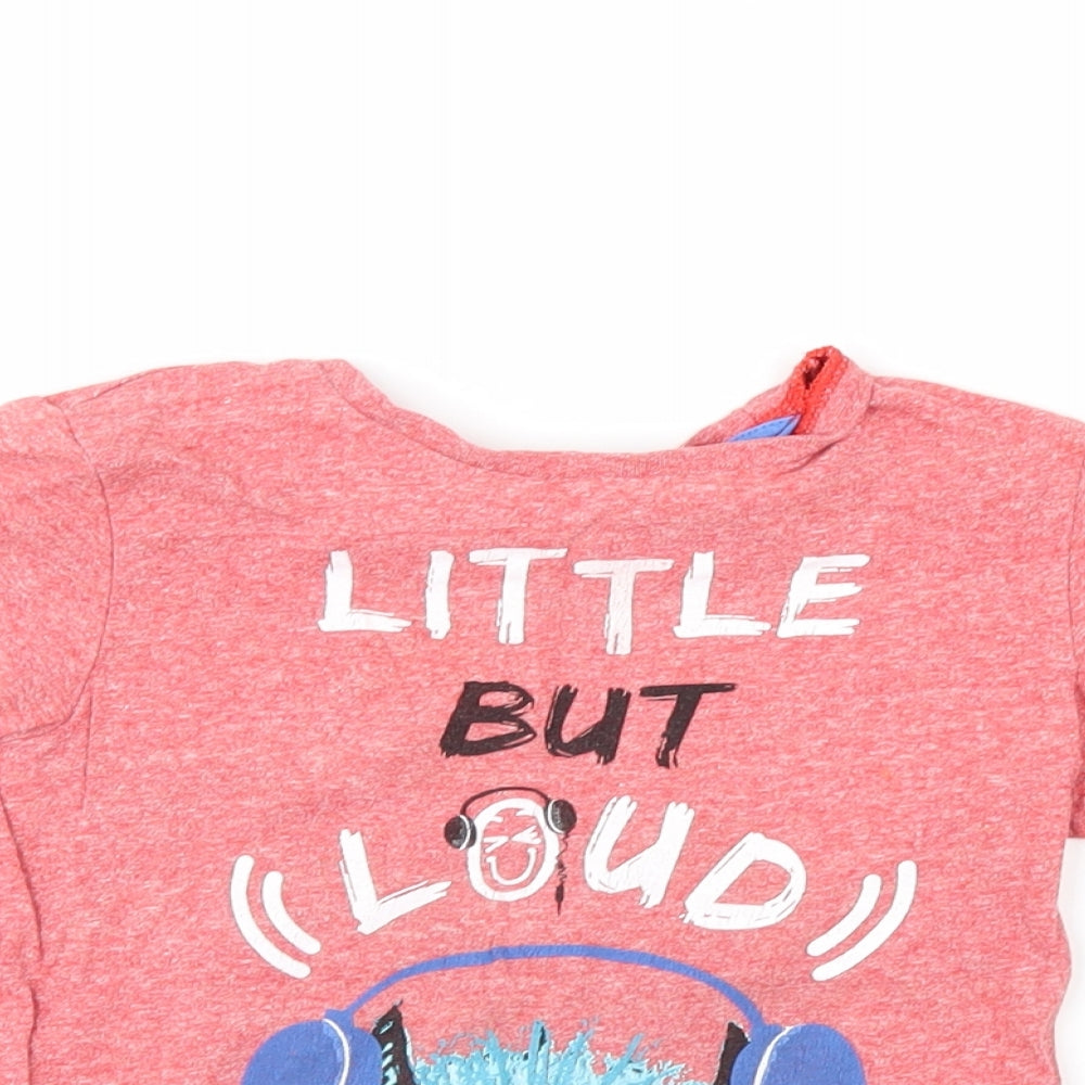 George Boys Red   Basic T-Shirt Size 3-4 Years  - monster