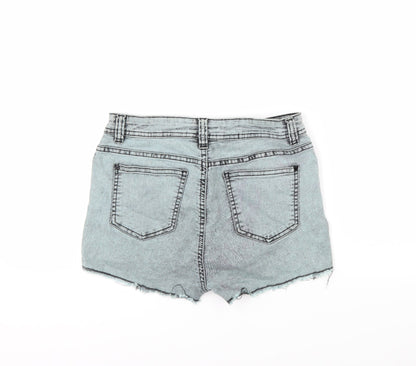 denim co Womens Grey  Denim Hot Pants Shorts Size 10