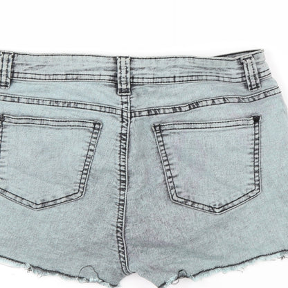 denim co Womens Grey  Denim Hot Pants Shorts Size 10