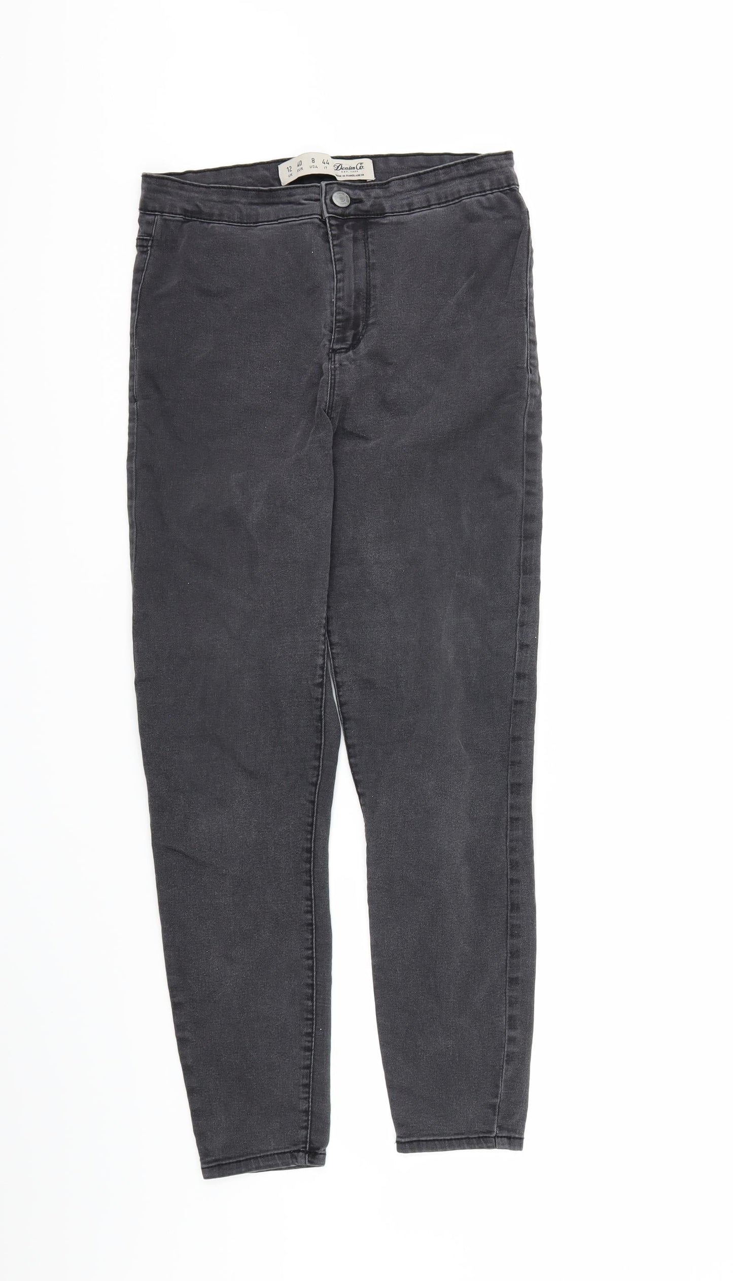 denim co Womens Grey  Denim Skinny Jeans Size 12 L28 in