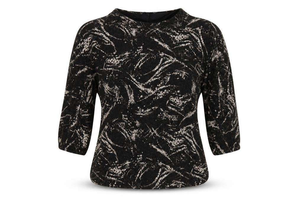 Womens UK Size 12 Quiz Black Basic T-Shirt