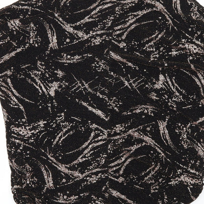 Quiz Womens Black Polka Dot  Basic T-Shirt Size 12  - Cut Out Shoulder