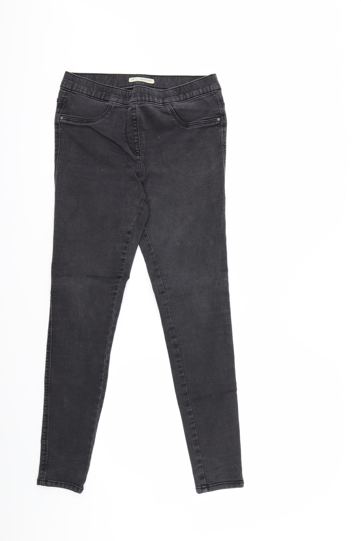 Nutmeg Womens Black  Denim Jegging Jeans Size 10 L28 in