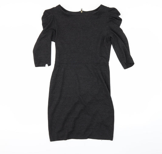 Topshop Womens Grey   Pencil Dress  Size 10