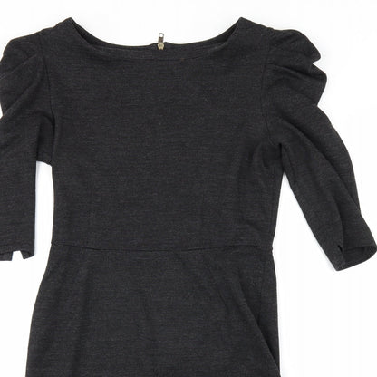 Topshop Womens Grey   Pencil Dress  Size 10