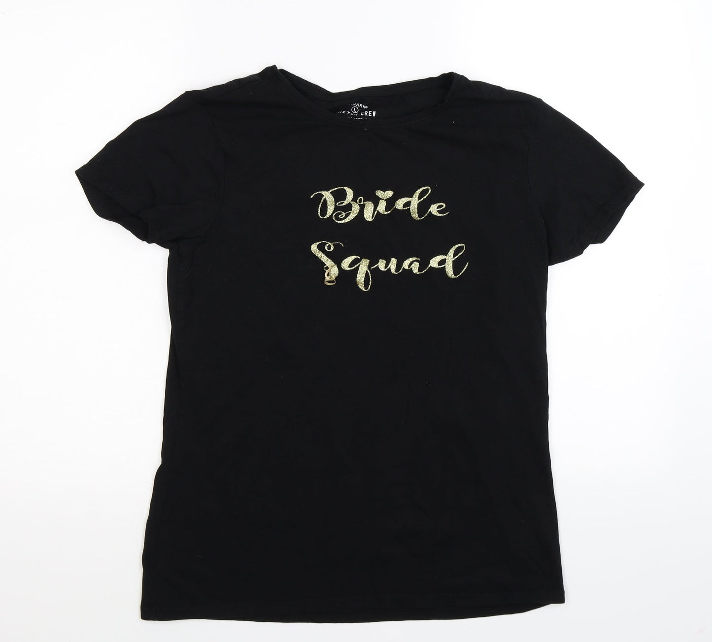 Primark Womens Black   Basic T-Shirt Size 14  - bridge squad