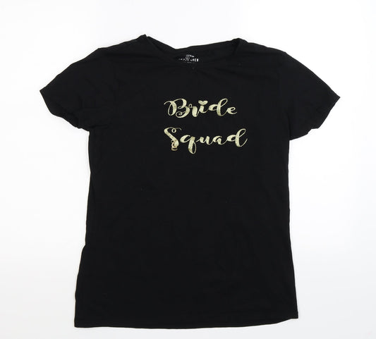 Primark Womens Black   Basic T-Shirt Size 14  - bridge squad
